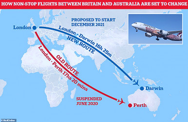 Qantas plans to resume direct flights from UK to Australia in December but  to Darwin not Perth | Daily Mail Online
